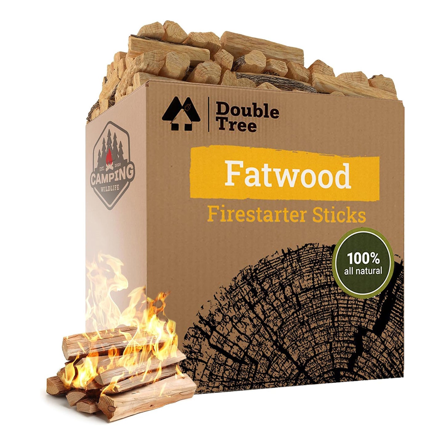 Fatwood Fire Starter Sticks - 100% Natural