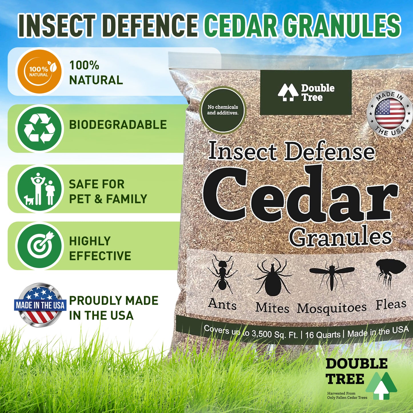 Insect Defense Cedar Granules - All-Natural, Pet and Family Safe!