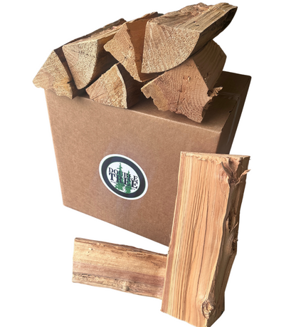 Double Tree - Kiln Dried Premium Incense Cedar Firewood (16inch Logs) (Includes Firestarter) For Fireplace,Campfire,Wood Stove, Fire Pit, Split Wood for Solo Stove or Breeo)
