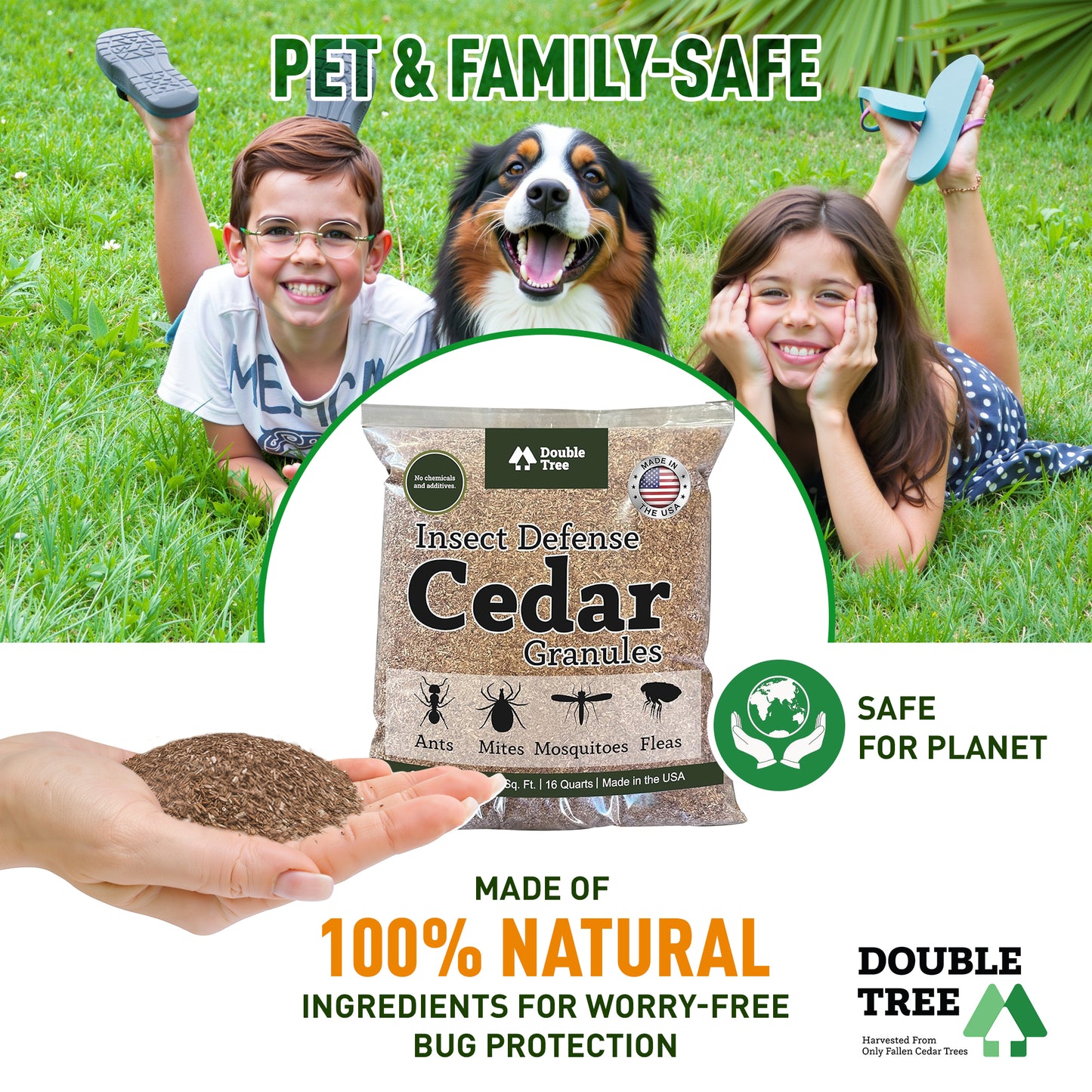 Insect Defense Cedar Granules - All-Natural, Pet and Family Safe!