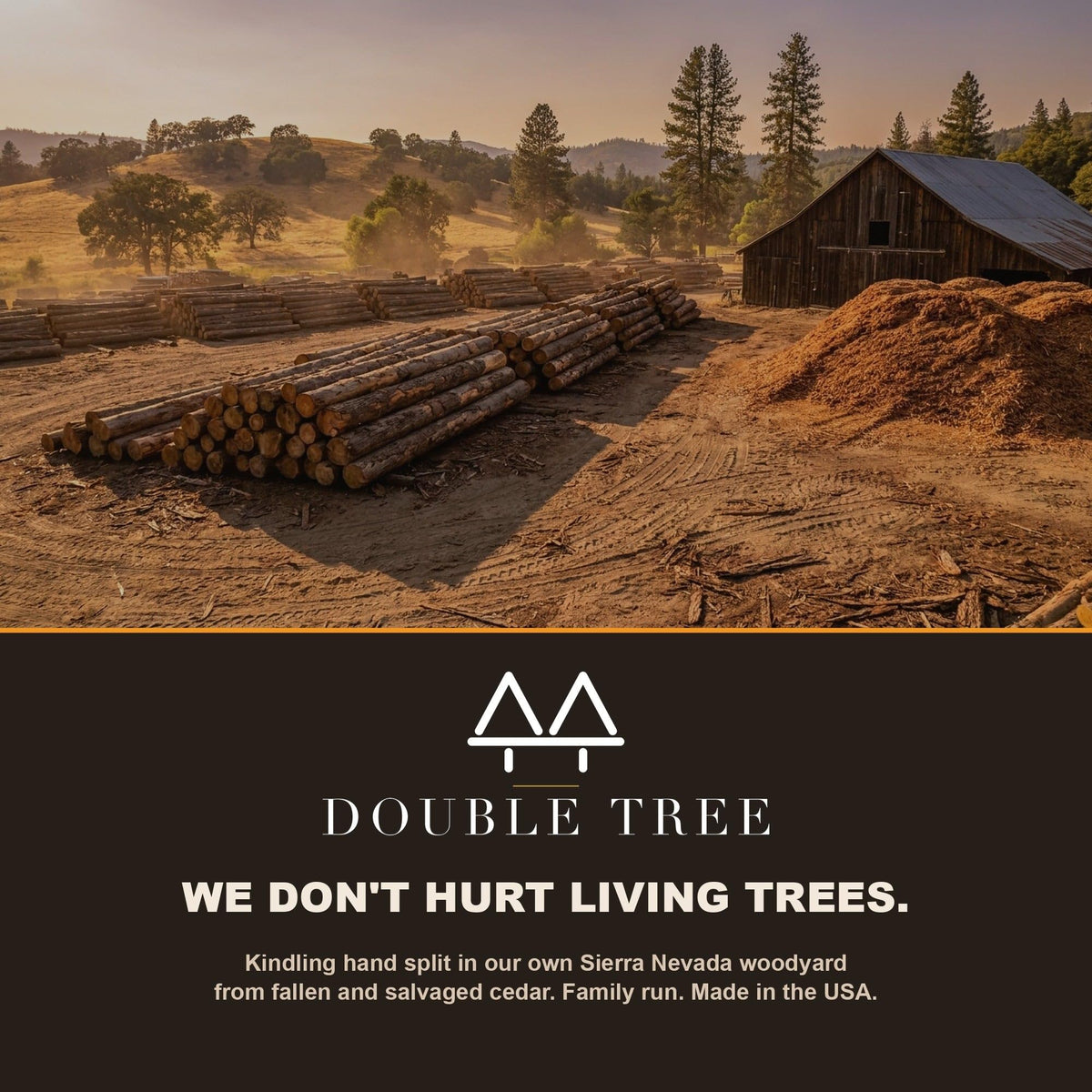 Double Tree woodyard in the Sierra Nevada foothills