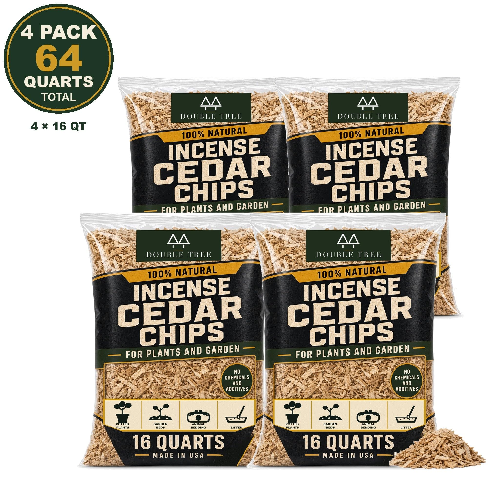 Incense Cedar Wood Chips | Natural Aromatic Mulch | Pet Safe