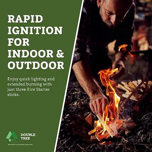 Cedar Kindling Fire Starter Sticks - 100% Natural - SALE 10% OFF USE CODE DOUBLETREE AT CHECK OUT! - Double Tree Forest Products