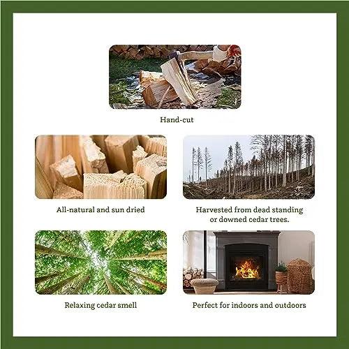 Cedar Kindling Fire Starter Sticks - 100% Natural - SALE 10% OFF USE CODE DOUBLETREE AT CHECK OUT! - Double Tree Forest Products