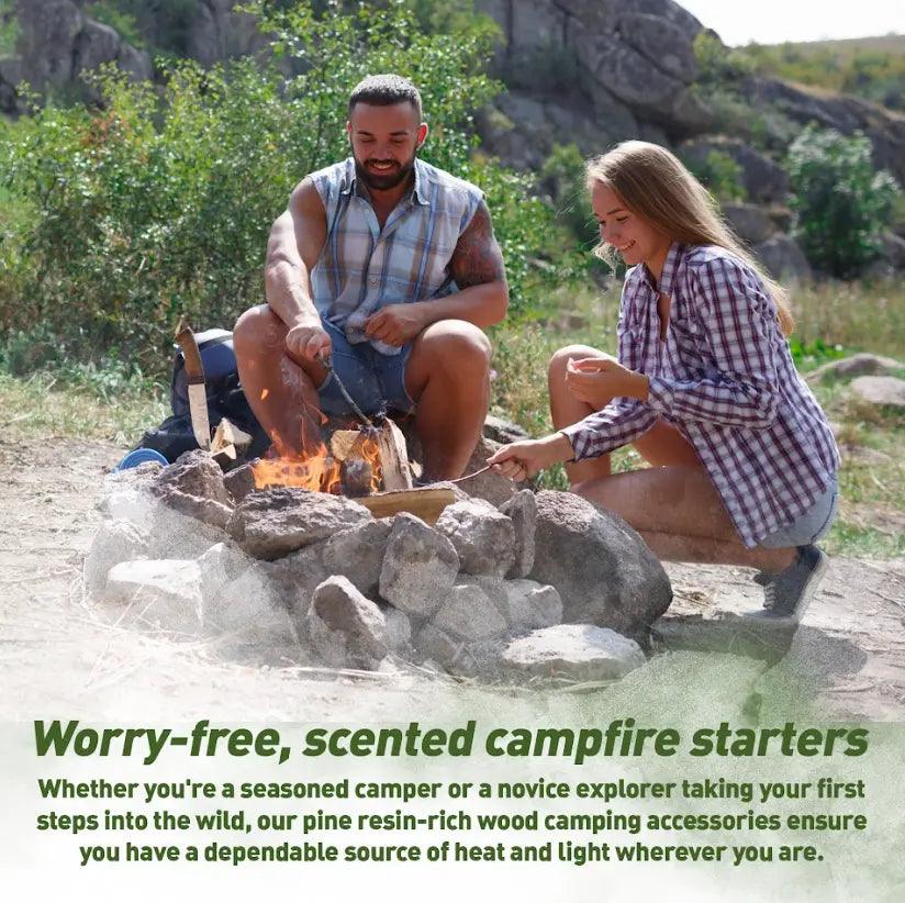 Fatwood and Cedar Kindling Bundle - 100% Natural - Double Tree Forest Products