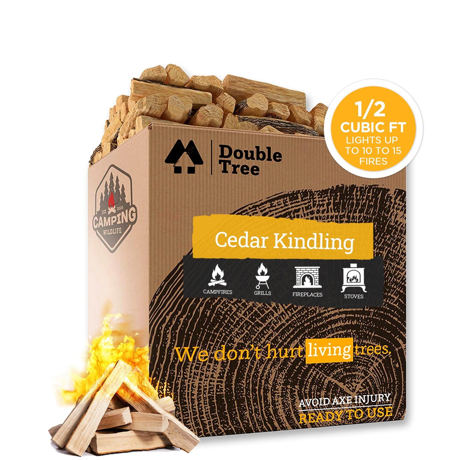Cedar Kindling Fire Starter Sticks - 100% Natural - SALE 10% OFF USE CODE DOUBLETREE AT CHECK OUT! - Double Tree Forest Products