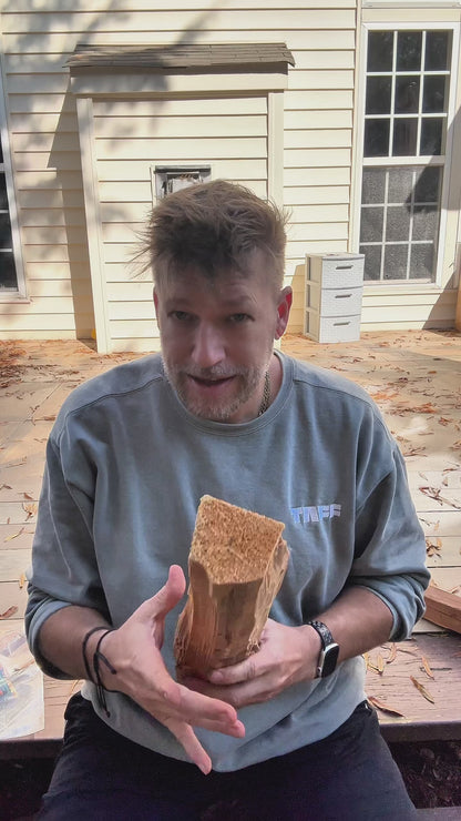 Double Tree - Kiln Dried Premium Incense Cedar Firewood (16inch Logs) (Includes Firestarter) For Fireplace,Campfire,Wood Stove, Fire Pit, Split Wood for Solo Stove or Breeo)